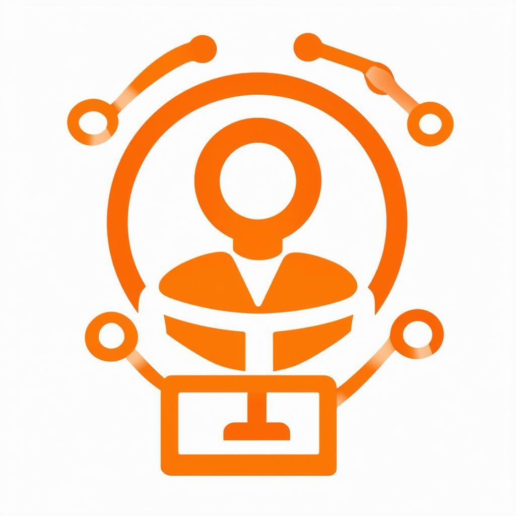 Orange icon to represent integrity in the business
